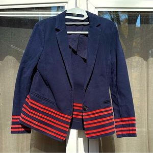 J Crew nautical stripe blazer